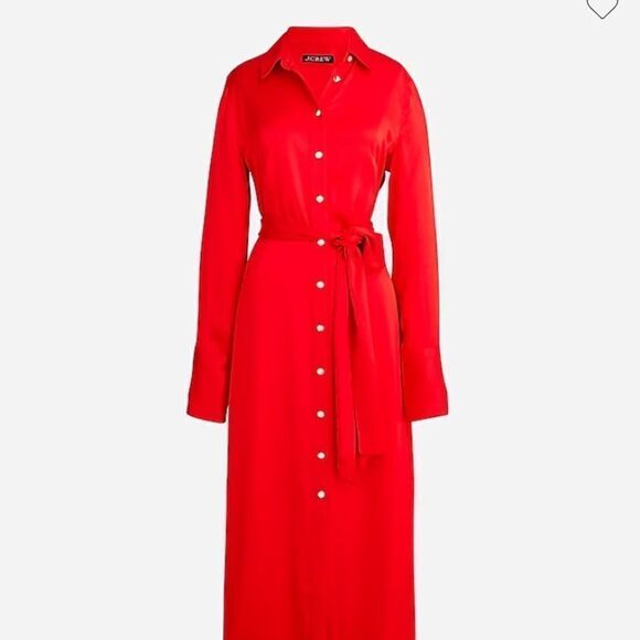 J. Crew Dresses & Skirts - J.Crew Drapey shirtdress in luster crepe